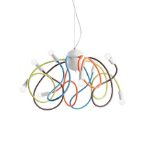 Load image into Gallery viewer, MULTIFLEX | Indoor White &amp; Multicoloured Kid's Bedroom Ceiling Light Fitting, 8 Lights