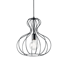 Load image into Gallery viewer, AMPOULE SP1 | Indoor Black &amp; White Abstract Caged Bulb Pendant, Ceiling Light Fitting, 1 Light