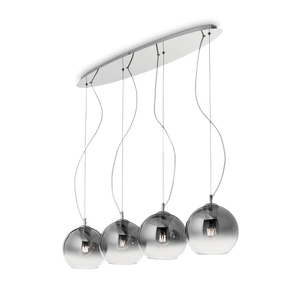 NEMO PLUS SP | Flush Indoor Multiple Pendant itchen Island Ceiling Light, Fade Chrome Design, 4 & 5 Lights