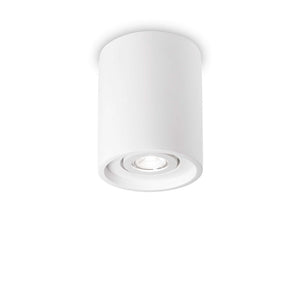 OAK SP & PL | Flush & Hanging Indoor Square & Round Ceiling Pendant Light, White & Concrete Design, 1 Light