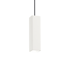 OAK SP & PL | Flush & Hanging Indoor Square & Round Ceiling Pendant Light, White & Concrete Design, 1 Light