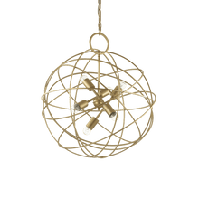 Load image into Gallery viewer, Ideal Lux KONSE SP |  Indoor Globe Pendant Ceiling Light Fitting Entryway Gold Design, 1 &amp; 6 &amp; 7 lights