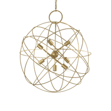 Load image into Gallery viewer, Ideal Lux KONSE SP |  Indoor Globe Pendant Ceiling Light Fitting Entryway Gold Design, 1 &amp; 6 &amp; 7 lights