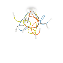 Load image into Gallery viewer, MULTIFLEX | Indoor White &amp; Multicoloured Kid's Bedroom Ceiling Light Fitting, 8 Lights
