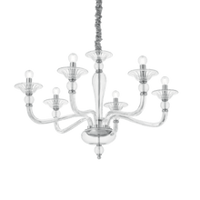 Load image into Gallery viewer, DANIELI SP | Gold &amp; Amber Glass Chandelier Ceiling Light Fitting, Velvet Hang Cover, 6 &amp; 8 &amp; 12 Lights
