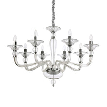 Load image into Gallery viewer, DANIELI SP | Gold &amp; Amber Glass Chandelier Ceiling Light Fitting, Velvet Hang Cover, 6 &amp; 8 &amp; 12 Lights