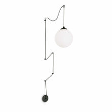 Load image into Gallery viewer, BUOY SP1 | Indoor Black &amp; White Hanging Globe Pendant Ceiling Light Fitting,1 Light