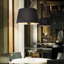 Load image into Gallery viewer, NORDIK SP6 | Indoor Black Drum Pendant Light Fitting, 4 &amp; 6 Lights