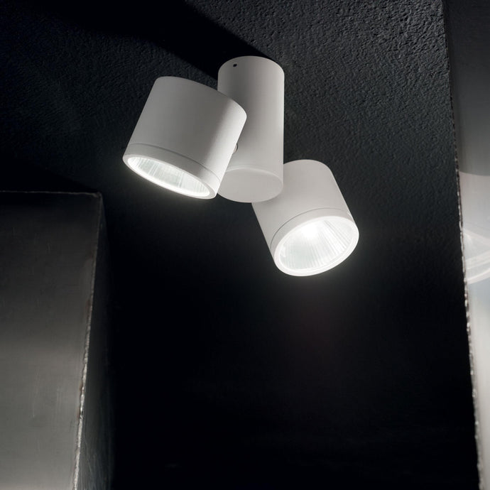 SUNGLASSES PL | Anthracite & White Design Outdoor LED Ceiling Light Fitting, 2 Lights