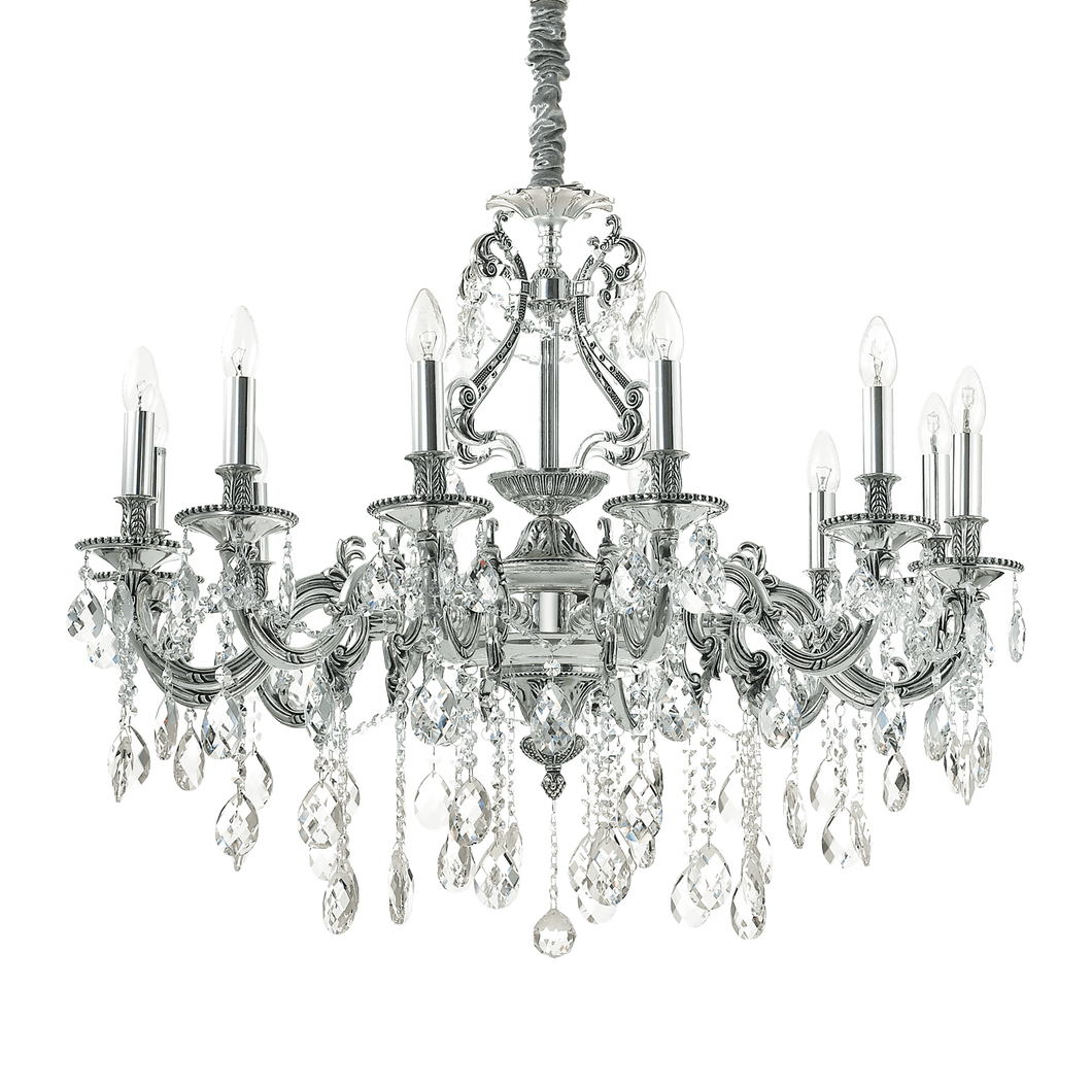 Merry SP | Metal Framed - Crystal Chandelier Ceiling Lights - Gold - Silver - Candle - 12, 8, 6 Lights