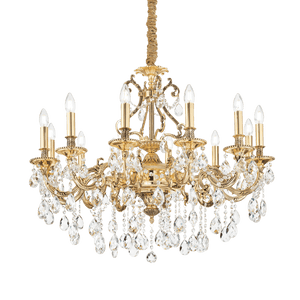 Merry SP | Metal Framed - Crystal Chandelier Ceiling Lights - Gold - Silver - Candle - 12, 8, 6 Lights