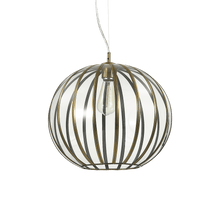Load image into Gallery viewer, RONDO SP1 | Indoor Hanging Antique Brass Glass Globe Pendant, Ceiling Light Fitting, Big &amp; Small Design, 1 Light
