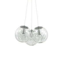 Load image into Gallery viewer, MAPA SAT SP | Indoor Brass &amp; Nickel Multiple Pendants Ceiling Light Fitting, 3 &amp; 7 Lights.