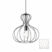 Load image into Gallery viewer, AMPOULE SP1 | Indoor Black &amp; White Abstract Caged Bulb Pendant, Ceiling Light Fitting, 1 Light