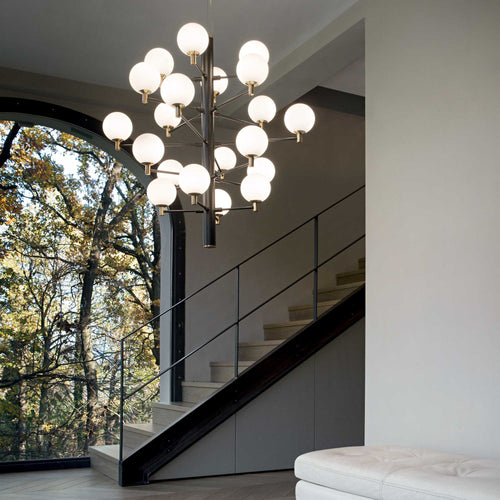 COPERNICUS SP | Black & White Modern Style Multiple Pendant Chandelier Ceiling Light Fitting, 12 & 20 Lights