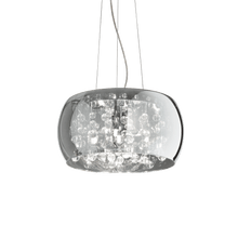 Load image into Gallery viewer, AUDI-80 SP | Modern Crystal Drum Pendant Chandelier Ceiling Light Fitting, Smokey Grey &amp; Clear Design, 5 &amp; 8 Lights
