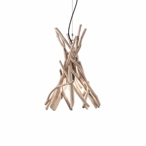 DRIFTWOOD SP1 | Natural Wooden Stick Ceiling Pendant 1 Light Farmhouse style Fitting