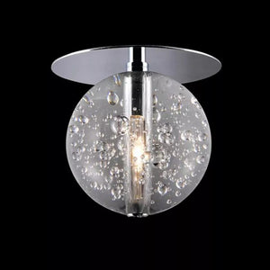 Avivo Bubbles RX1302-1A | 1 Light Flush Mount Chrome Clear Glass Ceiling Fitting