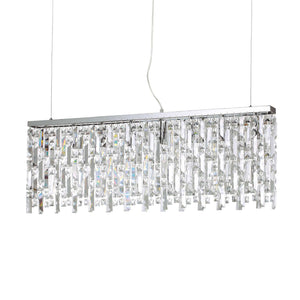 ELIXIR SP | Brass & Chrome Crystal Chandelier Kitchen Island Ceiling Light, 6 & 8 Lights