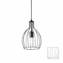 Load image into Gallery viewer, AMPOULE SP1 | Indoor Black &amp; White Abstract Caged Bulb Pendant, Ceiling Light Fitting, 1 Light