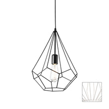 Load image into Gallery viewer, AMPOULE SP1 | Indoor Black &amp; White Abstract Caged Bulb Pendant, Ceiling Light Fitting, 1 Light