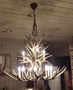 CHALET-SP12 | Large Antler Chandeliers Deer Horn Style Ceiling Light Fitting 12 Lights