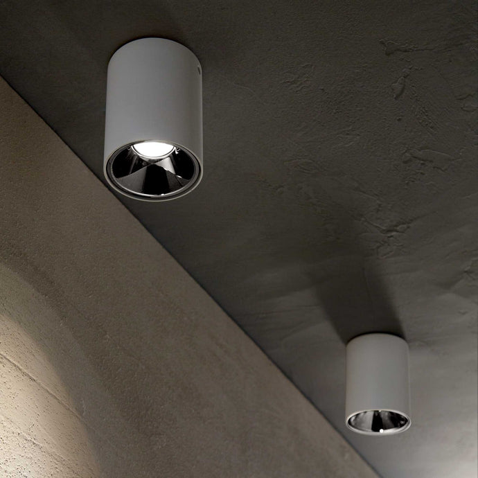 NITRO SQUARE & ROUND | Indoor Black & White Flush LED Ceiling Light Fitting, 10W & 15W