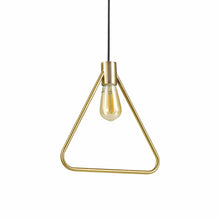 Load image into Gallery viewer, ABC SP1 | Indoor Brass Bulb pendant, Ceiling Light Fitting, Round &amp; Square &amp; Triangle Design, 1 Light