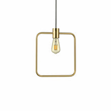 Load image into Gallery viewer, ABC SP1 | Indoor Brass Bulb pendant, Ceiling Light Fitting, Round &amp; Square &amp; Triangle Design, 1 Light