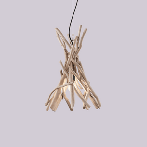 DRIFTWOOD SP1 | Natural Wooden Stick Ceiling Pendant 1 Light Farmhouse style Fitting