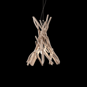 DRIFTWOOD SP1 | Natural Wooden Stick Ceiling Pendant 1 Light Farmhouse style Fitting