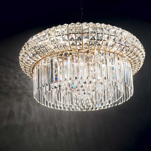 NABUCCO SP | Indoor Crystal Drum Chandelier Ceiling Light Fitting, 12 & 16 Lights