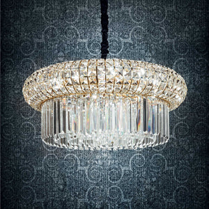 NABUCCO SP | Indoor Crystal Drum Chandelier Ceiling Light Fitting, 12 & 16 Lights