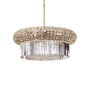 NABUCCO SP | Indoor Crystal Drum Chandelier Ceiling Light Fitting, 12 & 16 Lights
