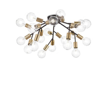 Load image into Gallery viewer, SPARK SP &amp; PL | Flush &amp; Hanging Black Multiple Bulb Chandelier Ceiling Light Fitting, 20 &amp; 24 Lights