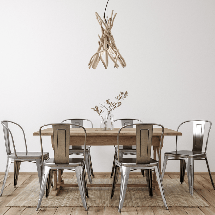 DRIFTWOOD SP1 | Natural Wooden Stick Ceiling Pendant 1 Light Farmhouse style Fitting