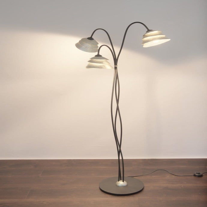 Floor lamp 3-flg. SNAIL ONE - 300 1155 S - shinychandeliers.co.uk