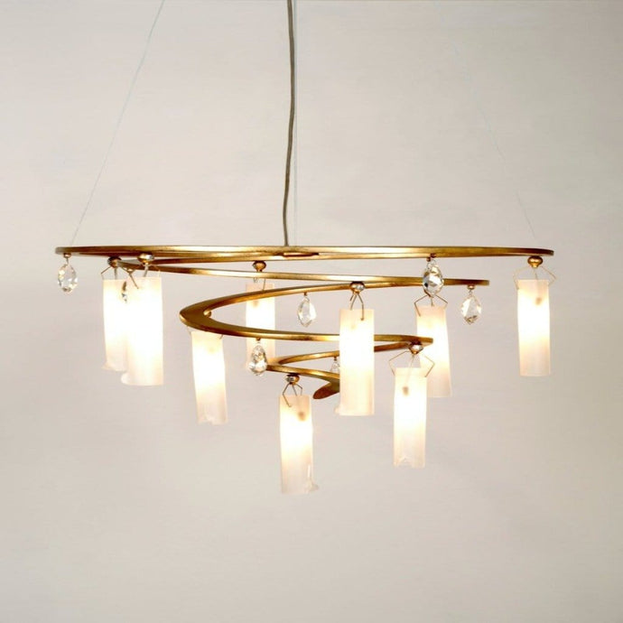 Pendant lamp 9-light. SERPENTINE SPIRAL - 300 K 15130 X - shinychandeliers.co.uk