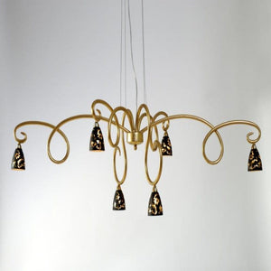 Hanging lamp 6-flg. ALICE FIORIRE - 300 K 15149 SG - shinychandeliers.co.uk