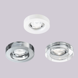 BLUES | Recessed Crystal, White, Smokey Grey Down Lights Ceiling Fitting 1 Light