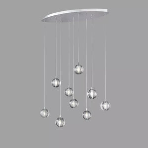 PD1302-B BUBBLES | Chrome & Golden Indoor Flush & Hanging Ceiling Light Fitting, Round & Rectangular Styles, 3, 5, 9, 24, 26, & 36 Lights