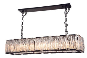 Avivo Chelsea PD1603-18B | 18 Light Kitchen Island Light Bar Pendant Chrome & Black Ceiling Fitting