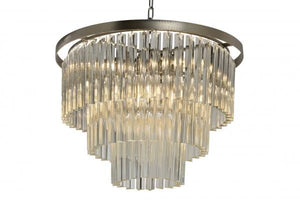 Avivo Viva PD1708-6B | Indoor Flush Tiered Crystal Chandelier,  Chrome & Brass Design Ceiling Fitting, 6 Lights