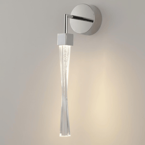 Cascade Plus WB20202-1A | Chrome & Clear Glass LED Armed Wall Light Sconce,1 Light