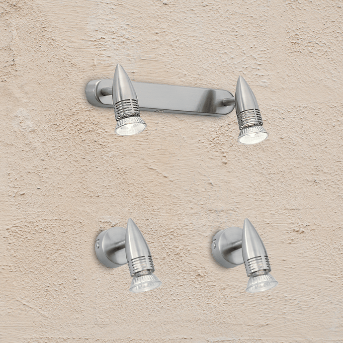 ALPHA AP | Indoor Spot Wall Lights White, Chrome, Nickel, Brass Design 1 & 2 Lights