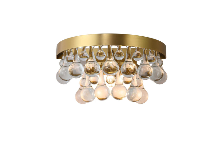 Avivo Empire Range WB20210-2A | Clear Glass Flushmount Wall Light Sconce Polished Brass Finish, 2 Lights