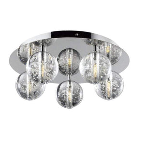 FX1302-B Bubbles | Indoor Flush Chrome Ceiling Light Fitting, 3 & 5 Lights