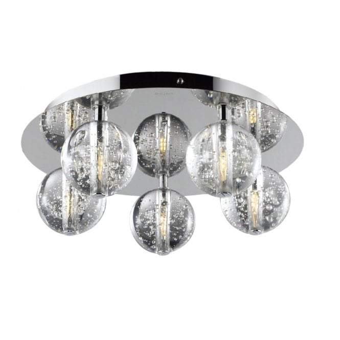 FX1302-B Bubbles | Indoor Flush Chrome Ceiling Light Fitting, 3 & 5 Lights