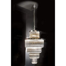 Load image into Gallery viewer, Sukey PD2727/12A | 12 Light Clear Glass Tiered Chandelier Ceiling Fitting Bronze Black