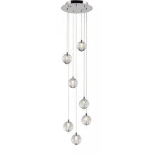 Load image into Gallery viewer, PD1302-A | Indoor Flush Chrome Entryway Multiple Pedant Ceiling Light Fitting, 1, 3, 5, 7, 9, &amp; 14 Lights